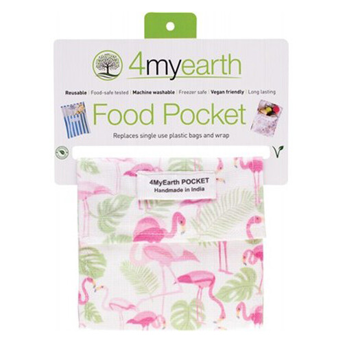 Reusable Food Pocket - Flamingoes 