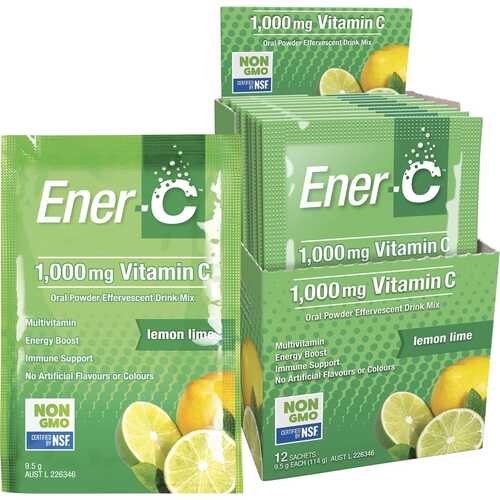 Ener-C Vitamin C Drink Sachets - Lemon Lime x12