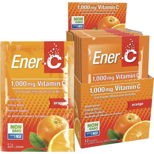 Ener-C Vitamin C Drink Sachets - Orange x12