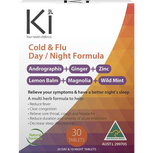 Ki Natural Cold & Flu Day Night Tablets x30