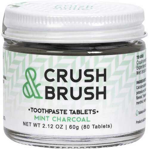 Crush & Brush Toothpaste Tablets - Mint Charcoal x75