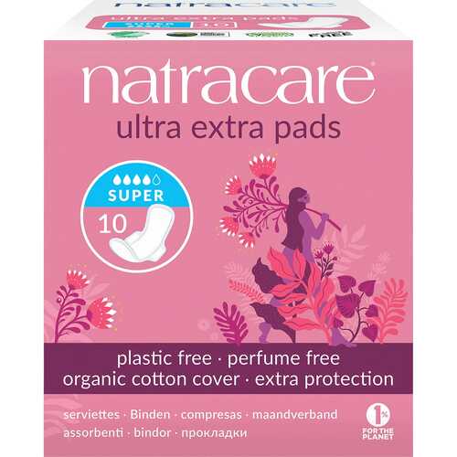 Natural Ultra Extra Pads with Wings - Super x10