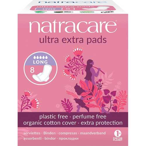 Natural Ultra Extra Pads with Wings - Long x8