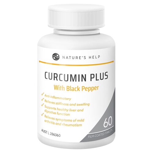 Curcumin Plus with Black Pepper Tablets x60