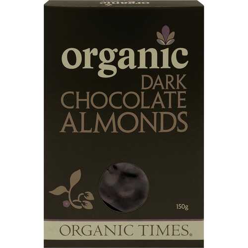 Organic Dark Chocolate Almonds 150g