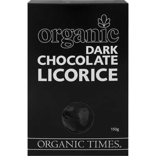 Organic Dark Chocolate Licorice 150g