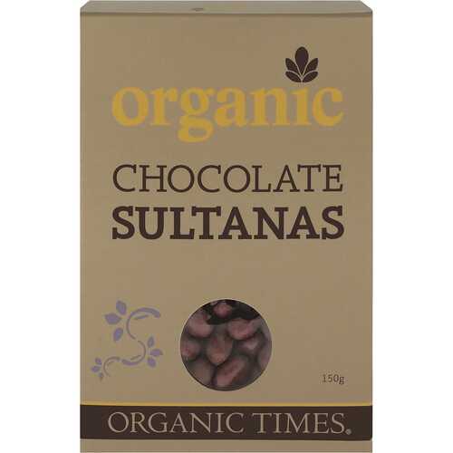 Organic Milk Chocolate Sultanas 150g
