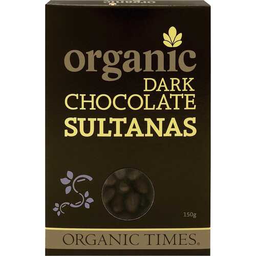 Organic Dark Chocolate Sultanas 150g