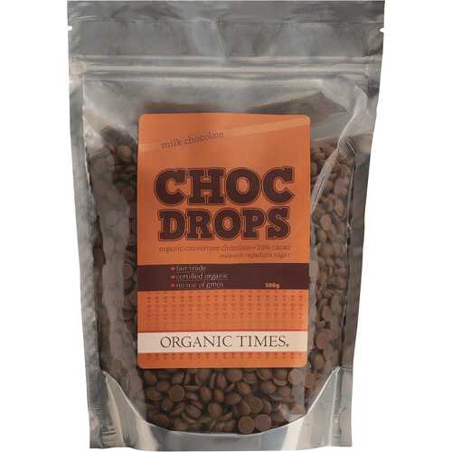 Organic Milk Chocolate Drops 500g