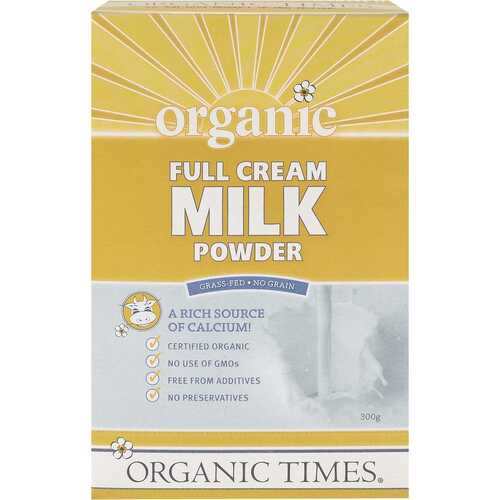 Organic Full Cream Milk Powder 300g