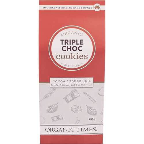 Organic Triple Chocolate Cookies 150g