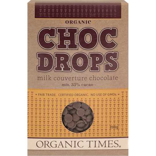 Organic Milk Chocolate Drops 200g