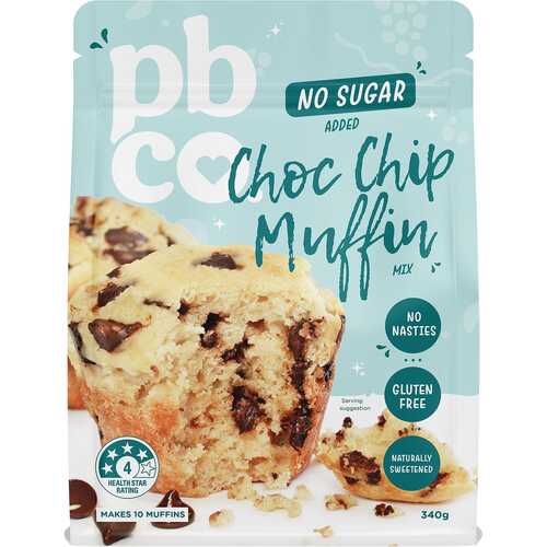 Low Carb Choc Chip Muffin Mix 340g