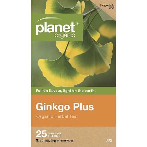 Organic Herbal Tea Bags - Ginkgo Plus x25