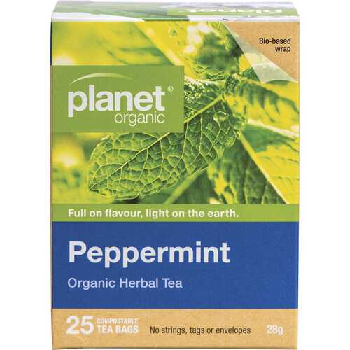 Organic Herbal Tea Bags - Peppermint x25