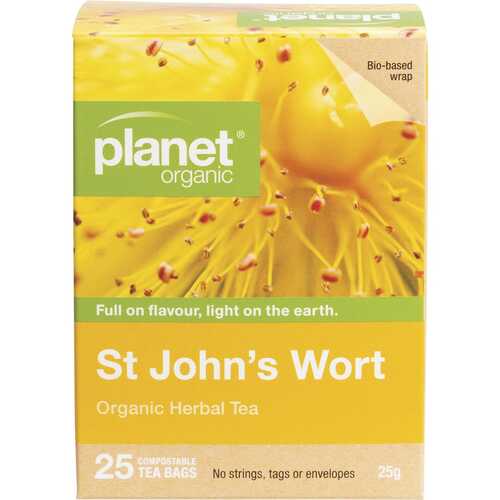 Organic Herbal Tea Bags - St John's Wort x25