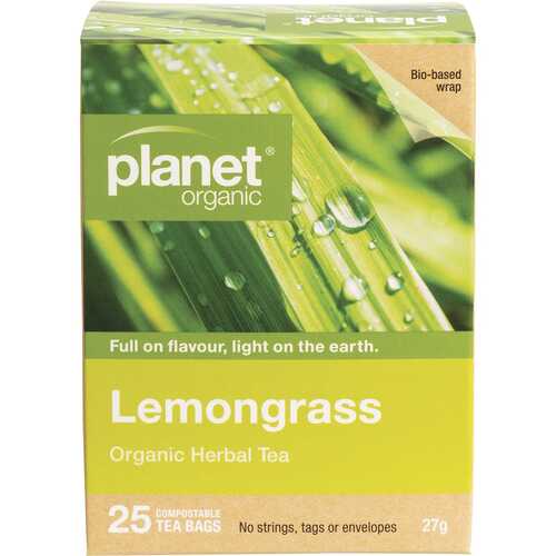 Organic Herbal Tea Bags - Lemongrass x25