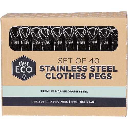 Stainless Steel Clothes Pegs x40