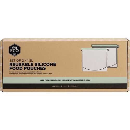 Reusable Silicone Food Pouches 1.5L (Set of 2)