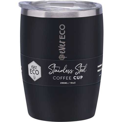 Insulated Stainless Steel Coffee Cup - Onyx 295ml