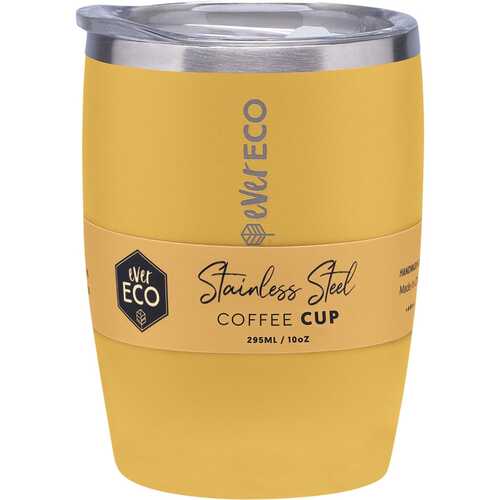 Insulated Stainless Steel Coffee Cup - Marigold 295ml