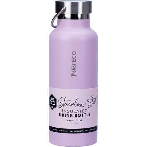 Insulated Stainless Steel Bottle - Lilac 500ml