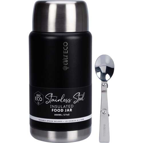 Insulated Stainless Steel Food Jar - Onyx 800ml