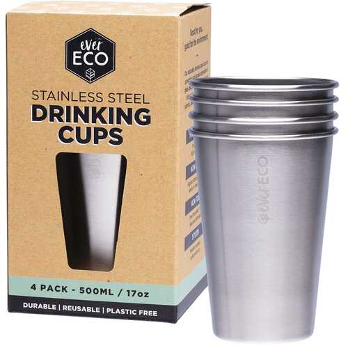Stainless Steel Cups (4x500ml)