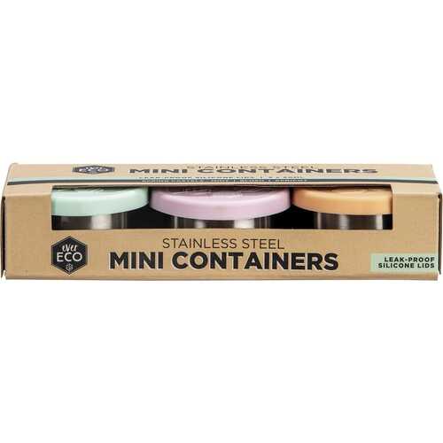 Stainless Steel Mini Containers - Pastel Collection x3