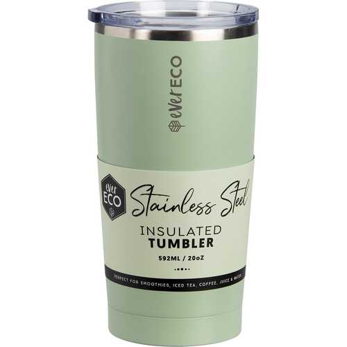Insulated Stainless Steel Tumbler - Sage 592ml