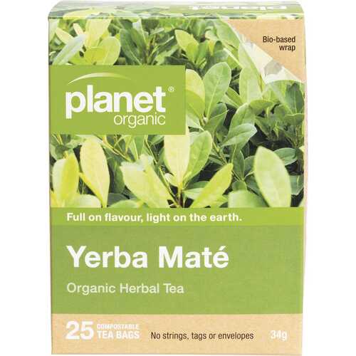 Organic Herbal Tea Bags - Yerba Maté x25