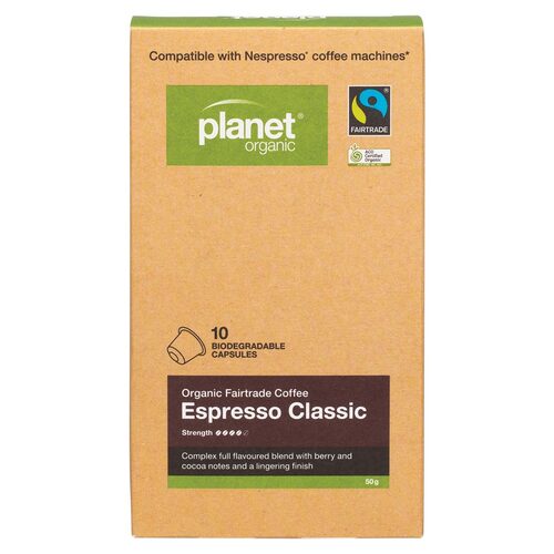 Organic Espresso Classic Coffee Capsules x10