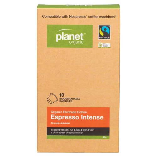 Organic Espresso Intense Coffee Capsules x10