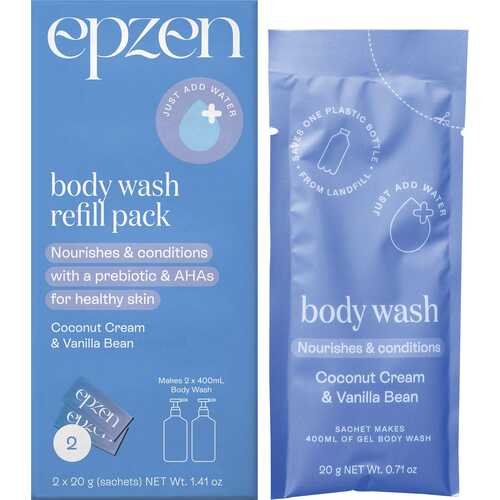 Body Wash Refill Pack - Coconut Cream & Vanilla Bean (2x20g)