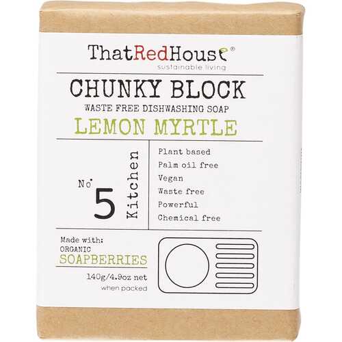 Chunky Block Dishwashing Soap - Lemon Myrtle 140g