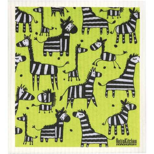 Biodegradable Dishcloth - Zebras