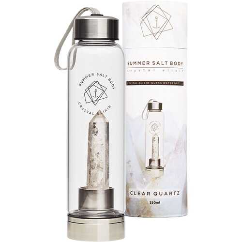 Clear Quartz Crystal Elixir Glass Bottle 550ml