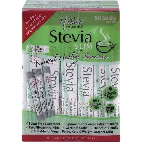 Organic Stevia Slim Sachets (+Erythritol) x50