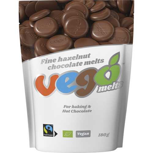 Organic Hazelnut Chocolate Melts 180g