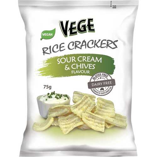 Sour Cream & Chives Rice Crackers (5x75g)