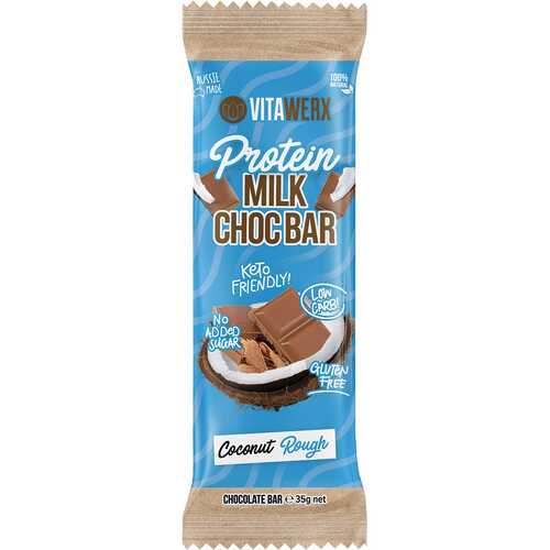 Protein Milk Choc Bar - Coconut Rough (12x35g)