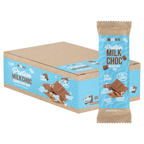 Protein Milk Choc Bar - Quinoa Puff (12x35g)