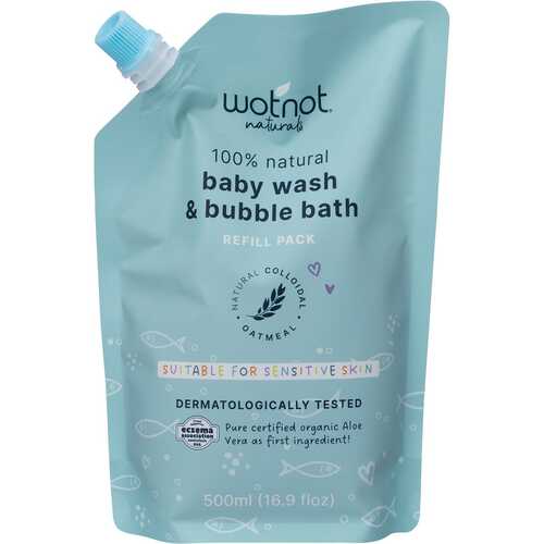 Natural Baby Wash & Bubble Bath (Refill) 500ml