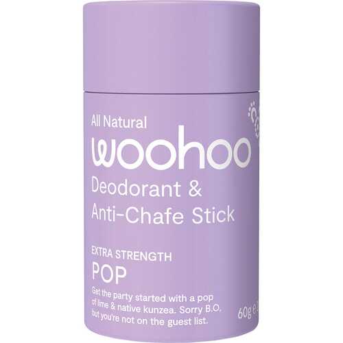Natural Deodorant & Anti-Chafe Stick - Pop 60g