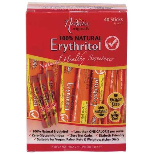 100% Natural Erythritol Sticks (40x4g)