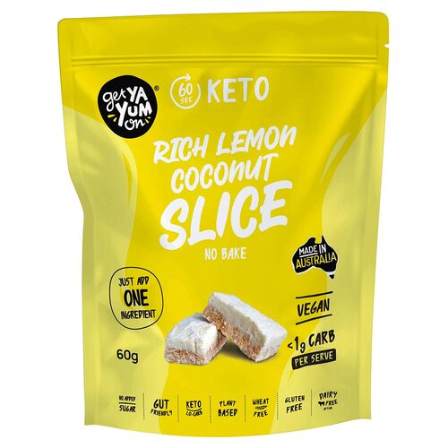 Rich Lemon Coconut Keto Slice (10x60g)